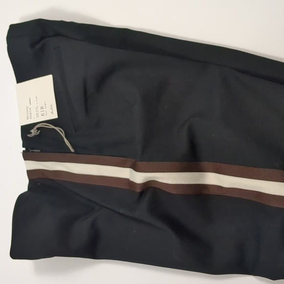 A New Day Women's High-Rise Slim Fit Bi-Stretch Ankle Pants Black Striped Size 6 - Picture 3 of 6